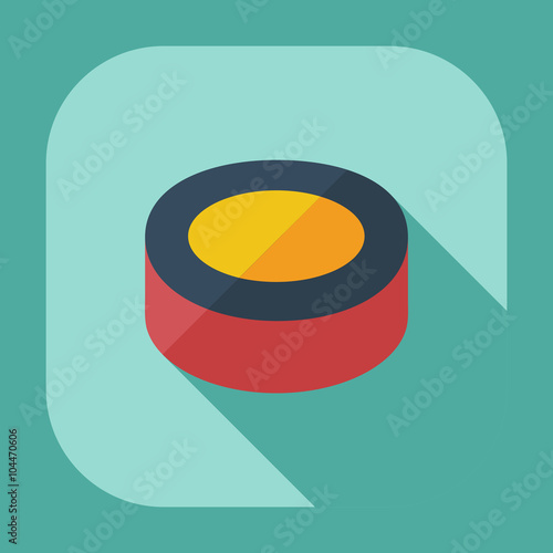 Flat modern design with shadow icons Japanese sushi