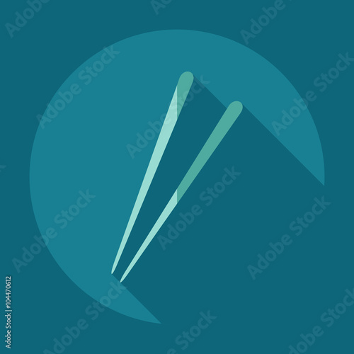 Flat modern design with shadow icons Japanese sushi
