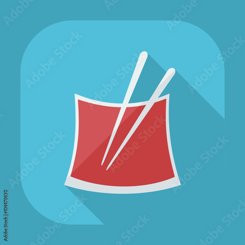 Flat modern design with shadow icons Japanese sushi
