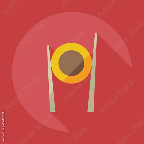 Flat modern design with shadow icons Japanese sushi