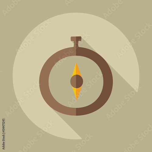 Flat modern design with shadow icons compass