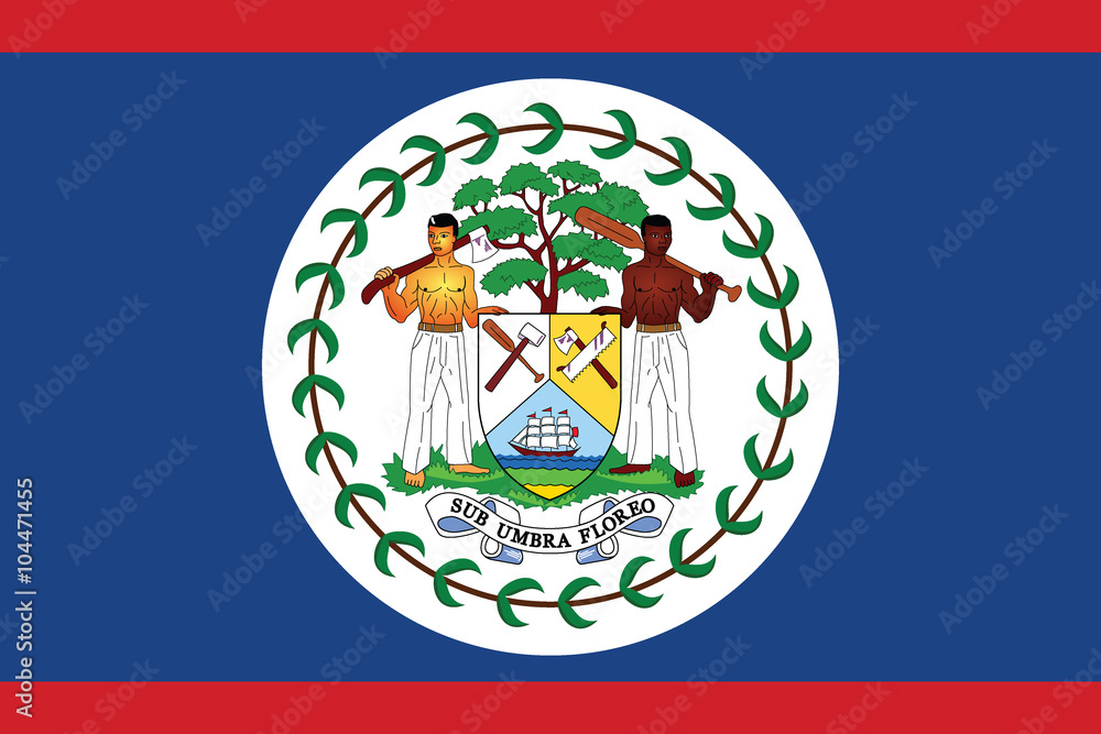 Naklejka premium Belize flag.