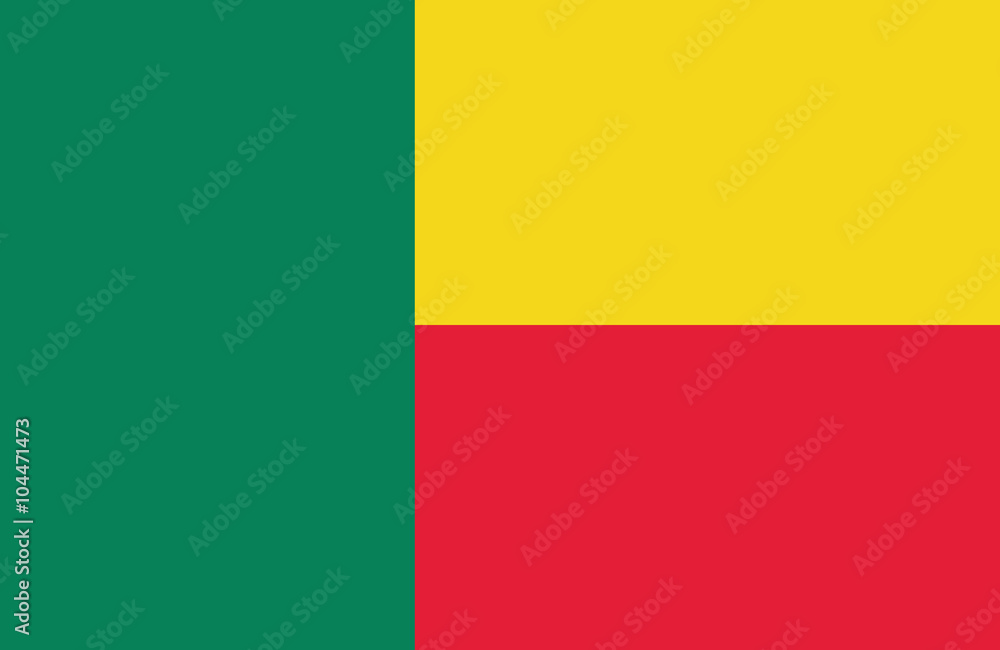 Benin flag.