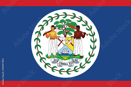 Belize flag. photo