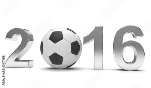 New Year 2016 and soccer ball