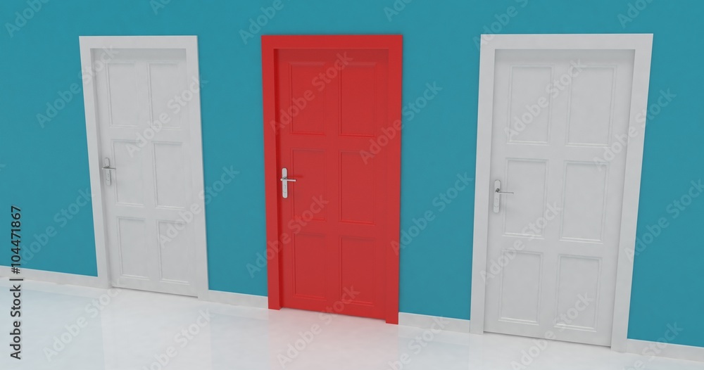 3d door render vote concept 3d door render vote concept