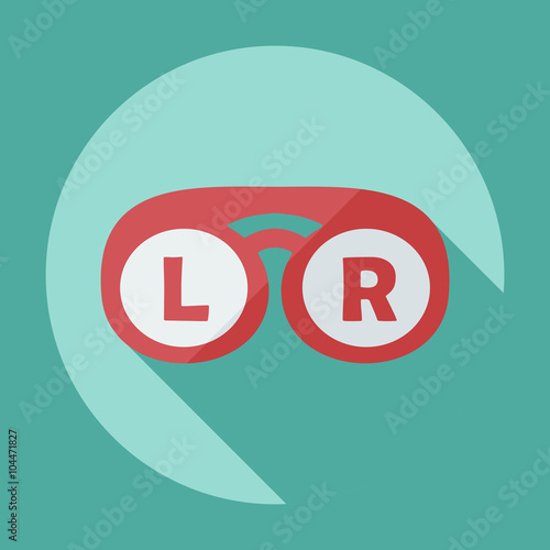 Flat modern design with shadow icon optics