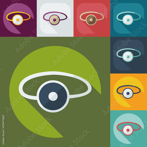 Flat modern design with shadow icon optics