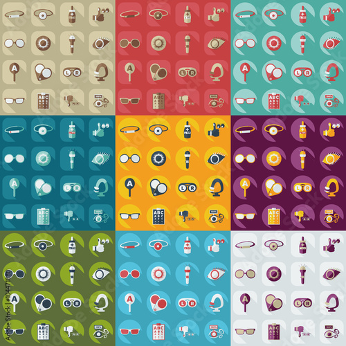 Flat modern design with shadow icon optics