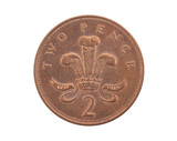 Two Pence coin isolated