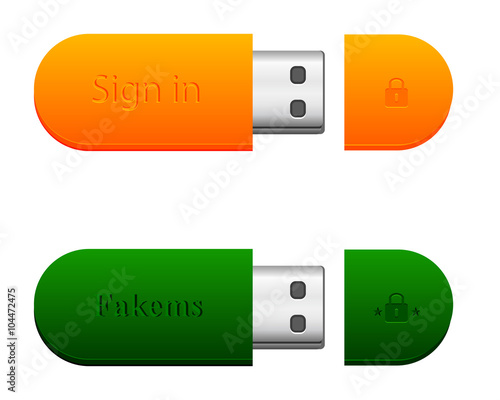 two flash drives
