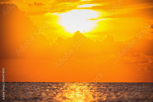 Fototapeta Naklejka Na Ścianę i Meble -  Beautiful view over the sea. Scenic sunrise