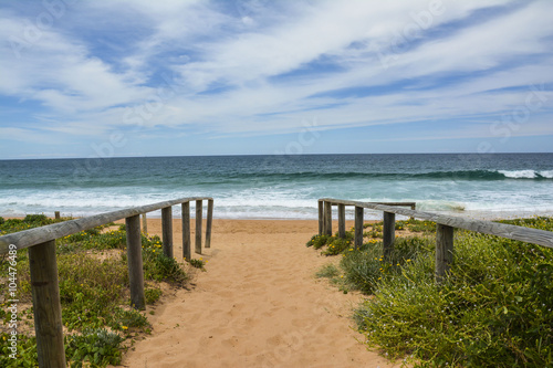Beautiful beach at the Northern Beaches around Sydney, Australia © manonvanos