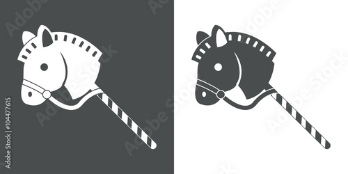 Icono plano caballo de madera #1