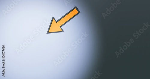 Fotografija Arrow points to copy-space