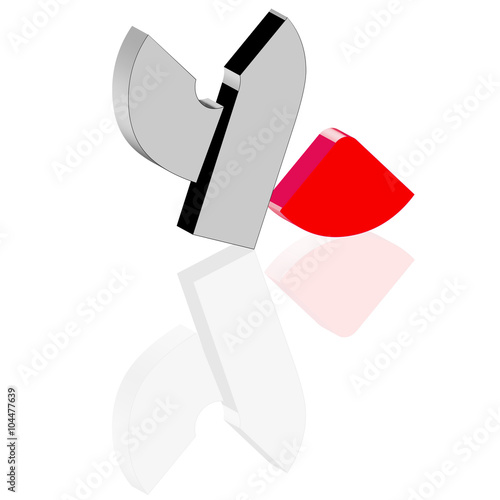 9 Strich rot ab