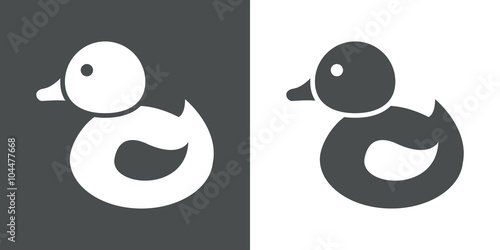 Icono plano pato de goma #1