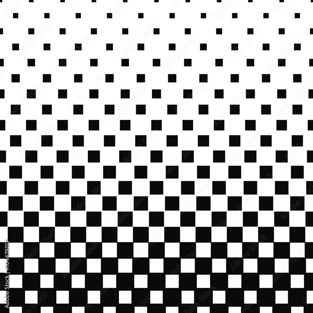 Fototapeta premium Repeat black and white vector square pattern