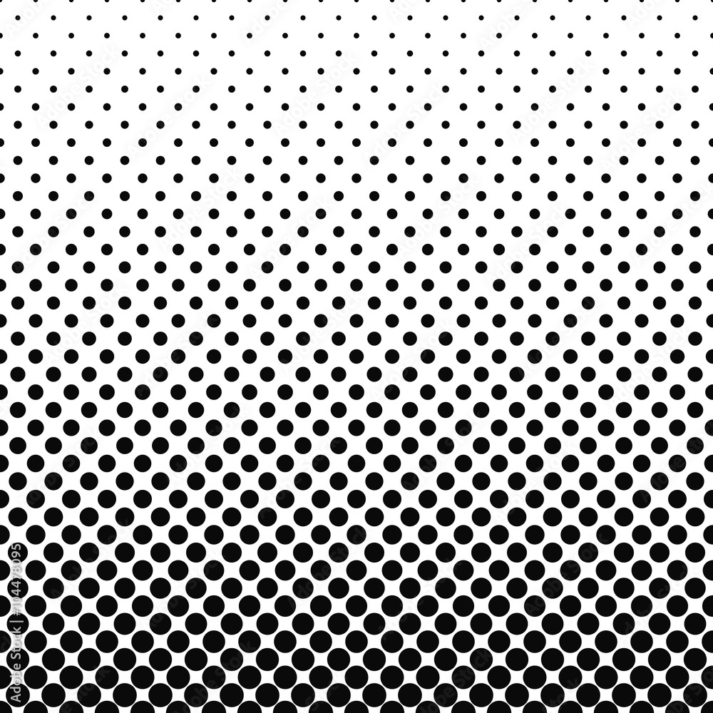 Repeating black white abstract circle pattern - obrazy, fototapety, plakaty 