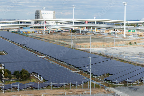 Solar power system in industrial city