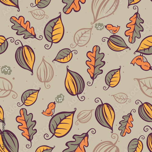 Forest pattern seamless vector illustration