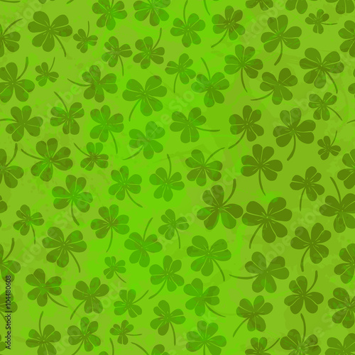 St. Patrick's day background, seamless clover pattern