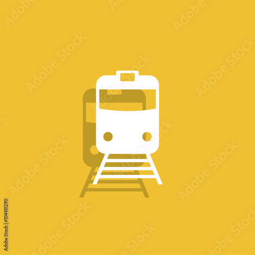 Train icon. Flat design style.