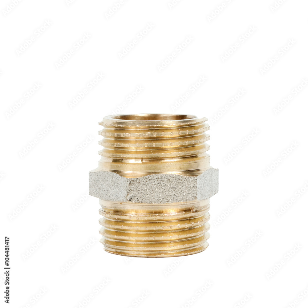 Plumbing connecting detail, it is isolated on the white. Plumbing connecting detail, it is isolated on the white.