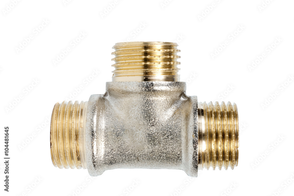 Plumbing connecting detail, it is isolated on the white. Plumbing connecting detail, it is isolated on the white.