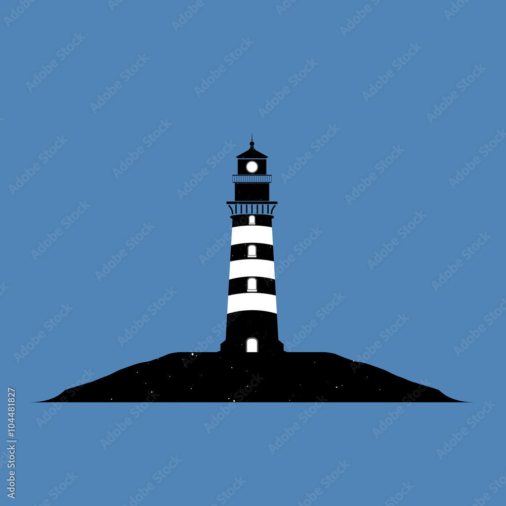 Lighthouse Silhouette Vector