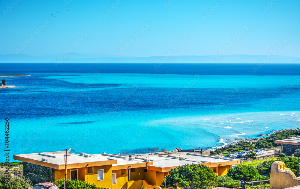 Fototapeta premium La Pelosa beach on a sunny day