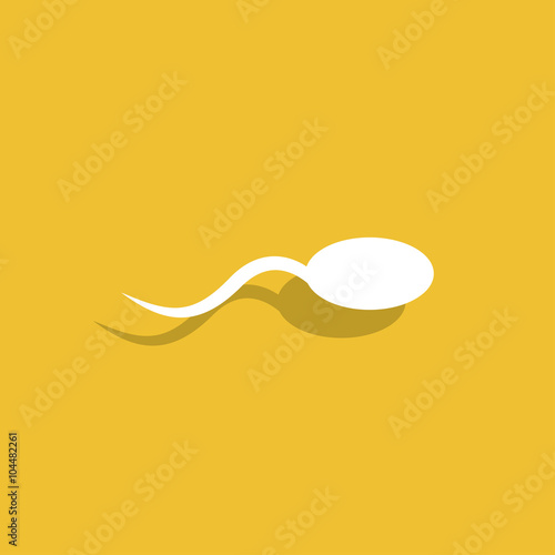 Sperm icon. Flat design style.