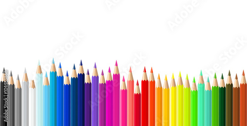 Color pencils illustration vector