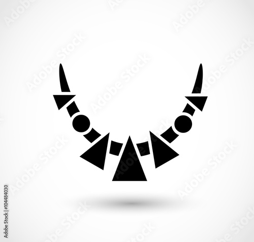 African necklace icon vector
