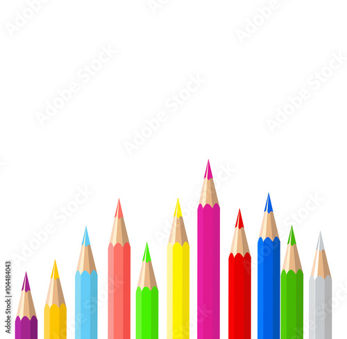 Color pencils illustration vector