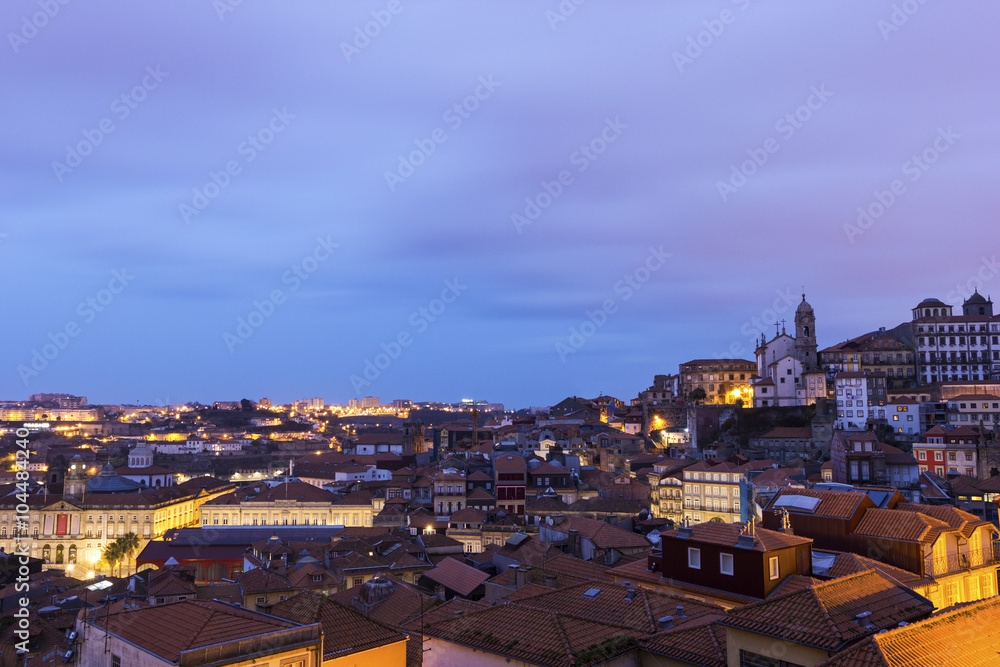 View on Old Town in Porto in Portugal