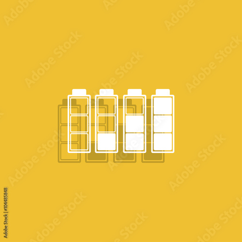 Set of battery charge level indicators.