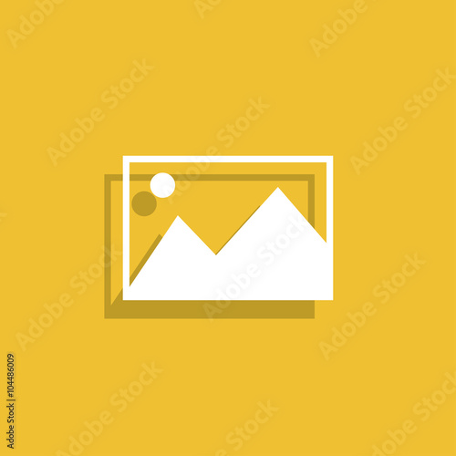 Photo picture web icon in flat style