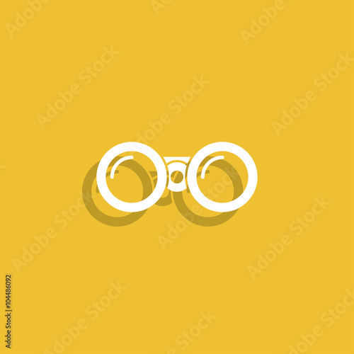 Binocular icon. Flat design style