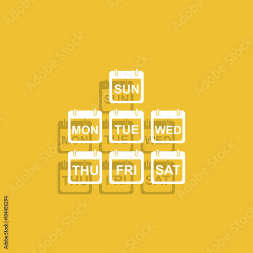 Flat vector calendar icon