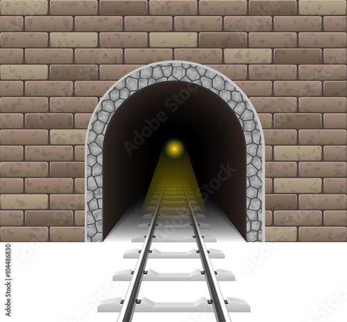 railway tunnel vector illustration