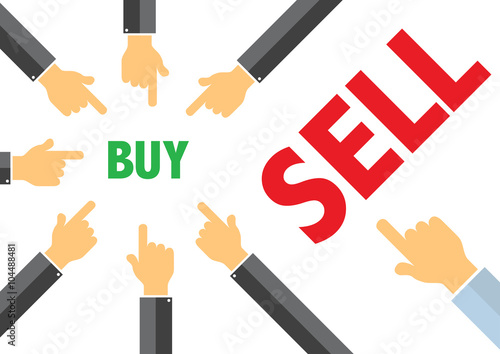 buy, sell - buying selling concept illustration