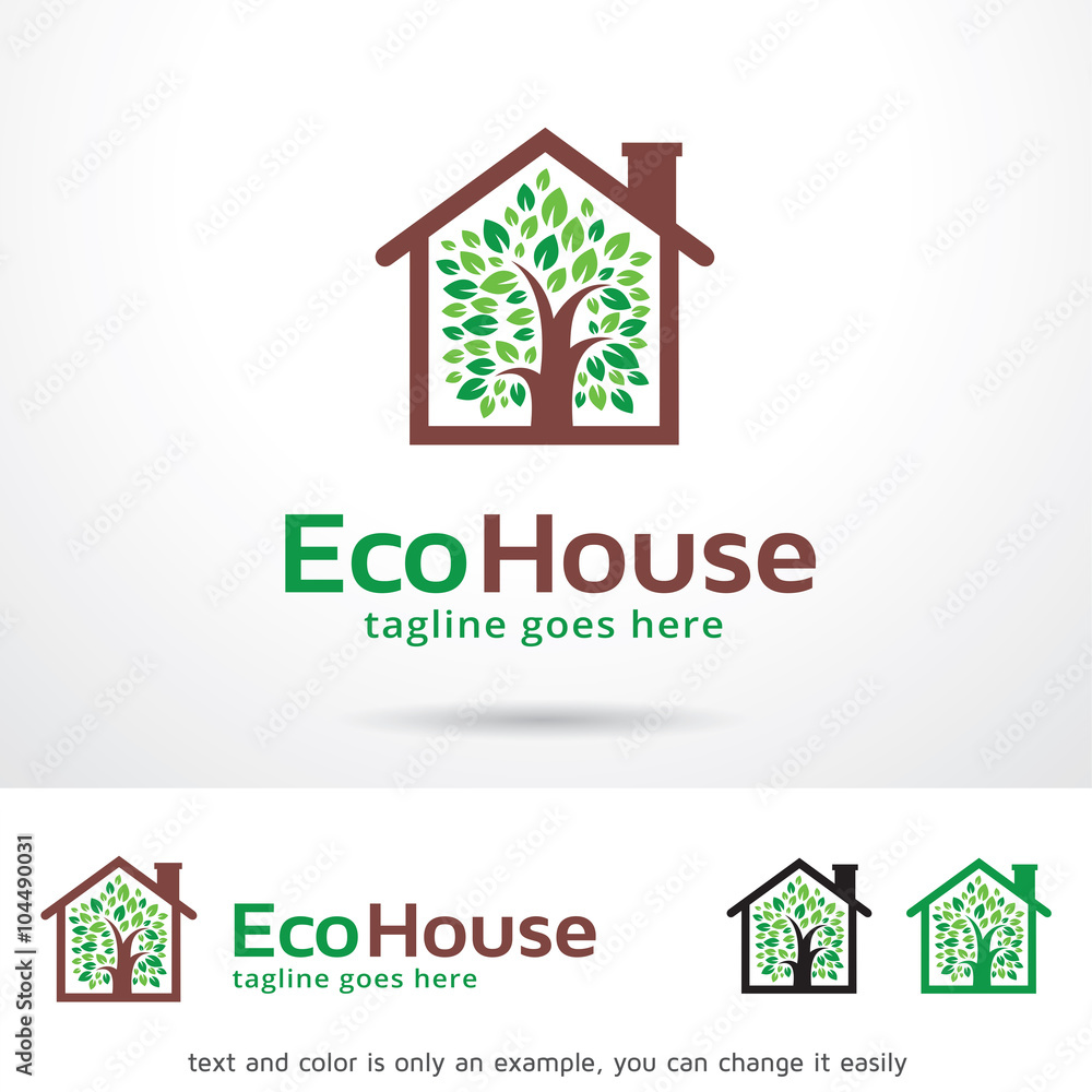 Eco House Logo Template Design Vector 