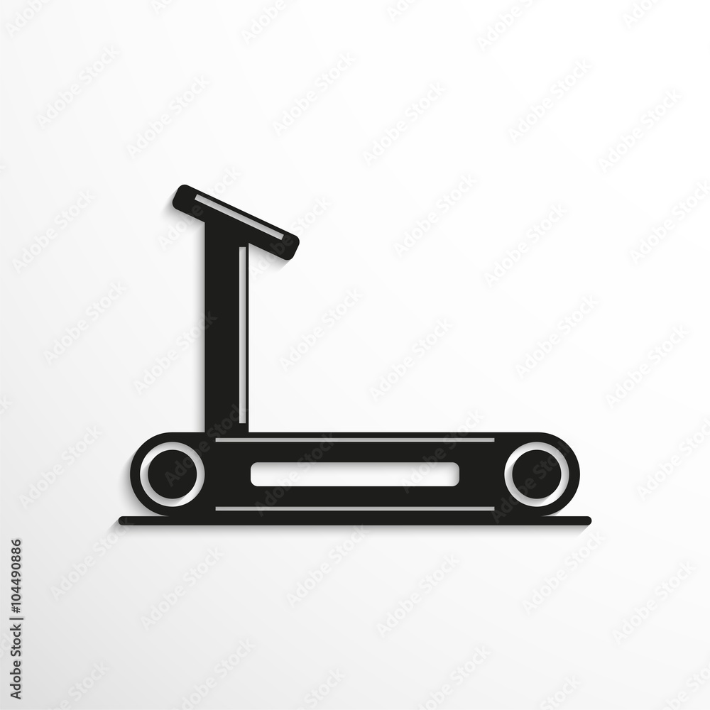 Treadmill. Symbol. Vector icon. Treadmill. Symbol. Vector icon.