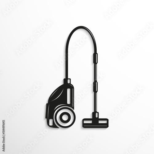 A vacuum cleaner. Symbol. Vector icon.