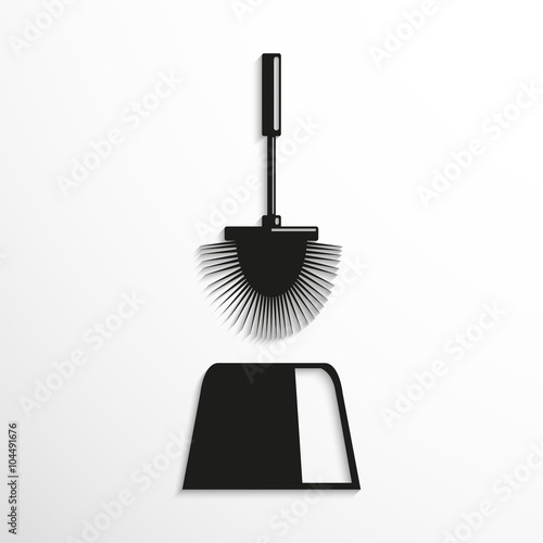 Toilet brush. Symbol. Vector icon.