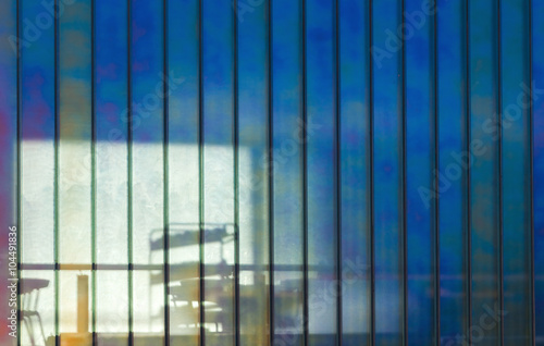 Wallpaper Mural Colorful office wall made of blue glass Torontodigital.ca