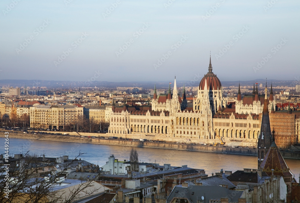 Hungarian Parliament Building in Budapest. Hungary