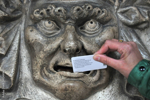 Denunciation.  The Venetian practise of denouncing someone by dropping a note in this slot