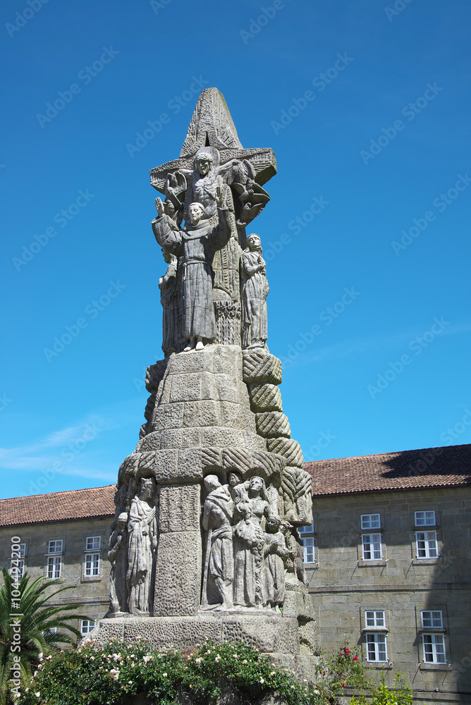 Obraz premium Steinkreuz in Santiago de Compostela